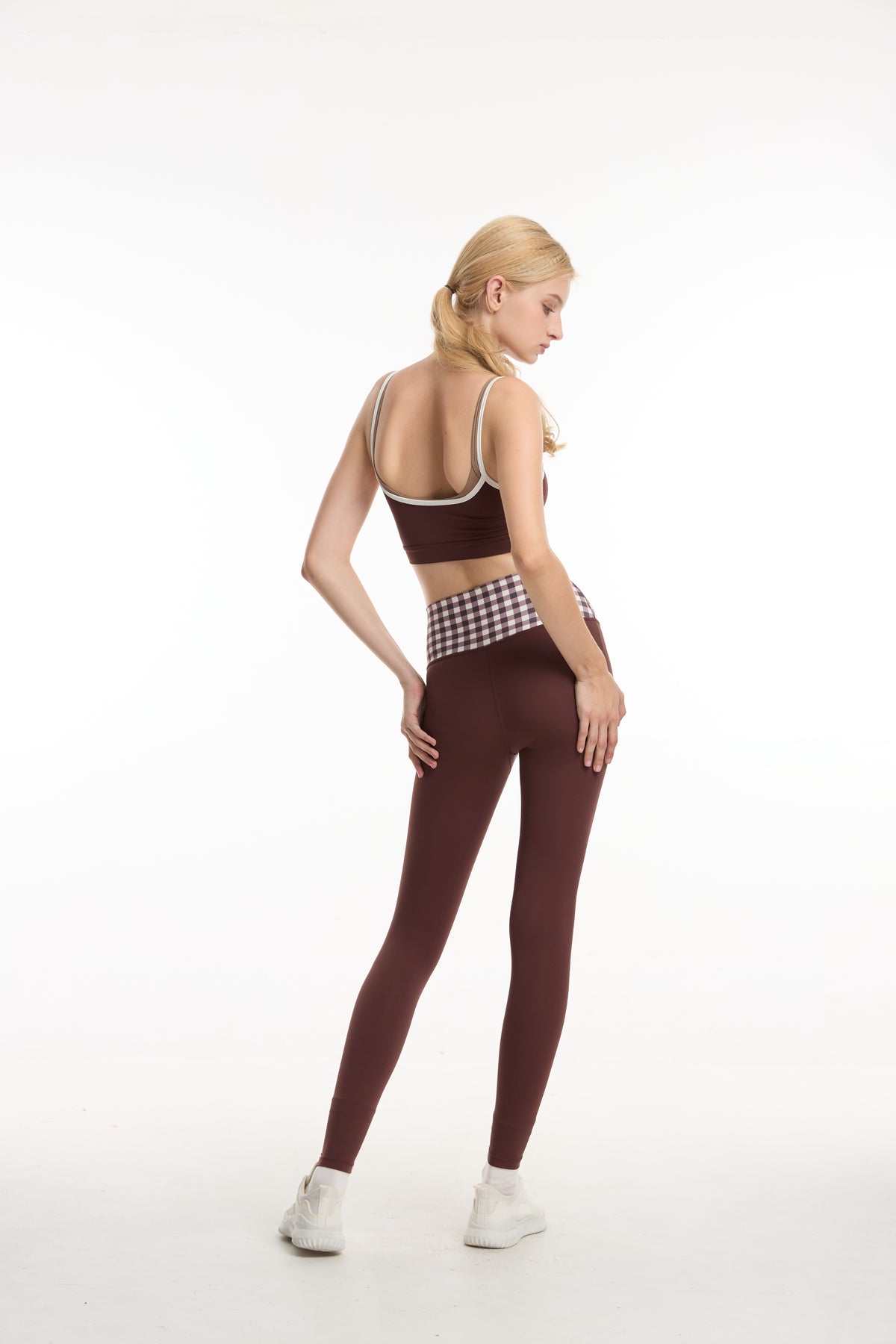 Set KIM Choco Check (Bra + Legging)