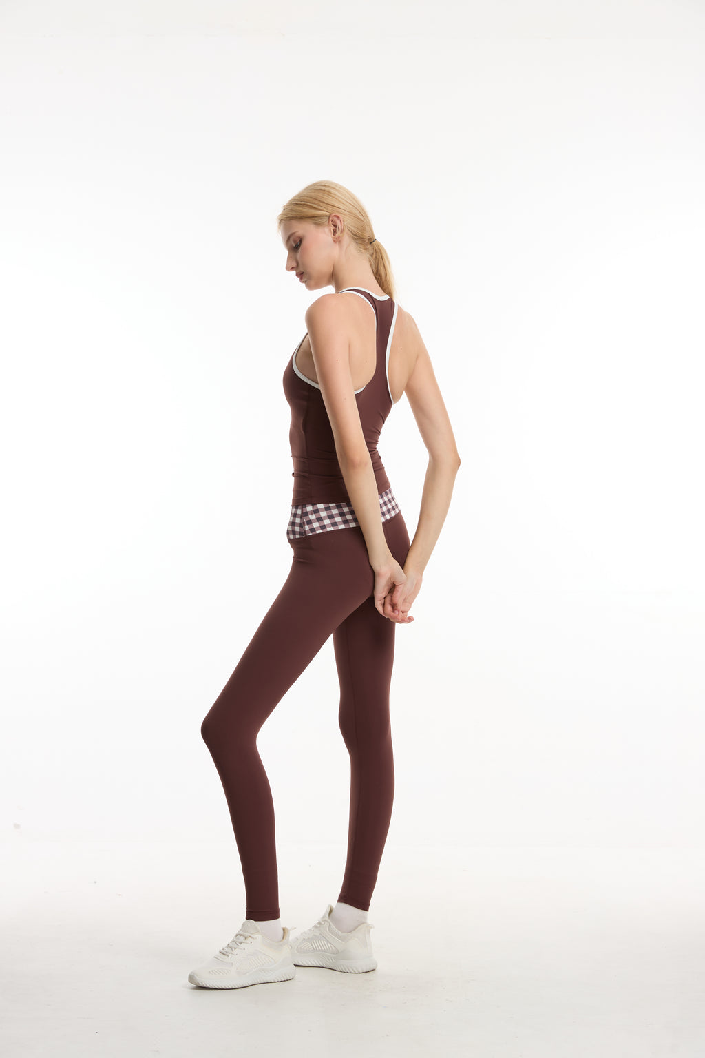Set KIM Choco Check (Tank Top +Quần Legging)
