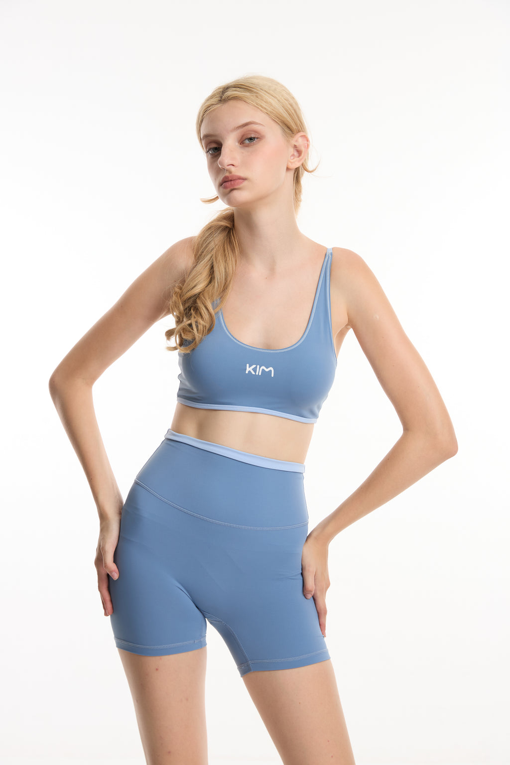 KIM Sky Blue Short Set (Sport Bra, Quần Short)